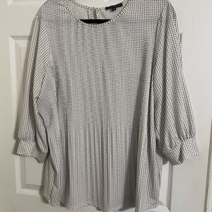 Adrianna Papell Black and White Polka Dot Top